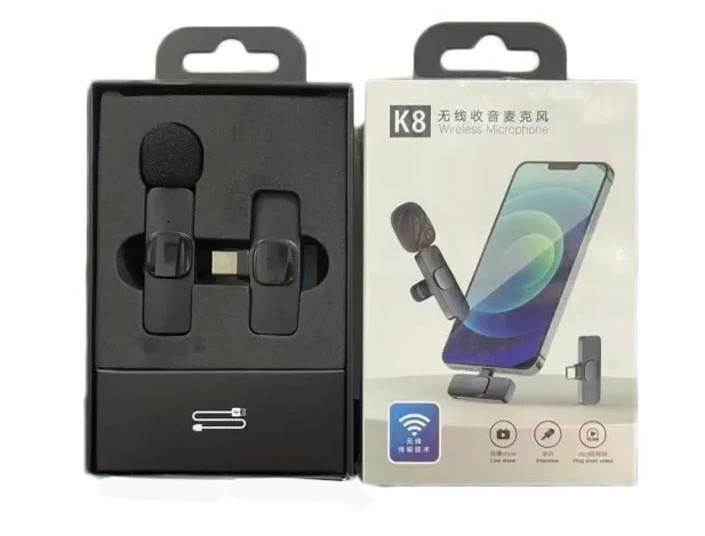میکروفون یقهای بیسیم تایپ C مدل K8