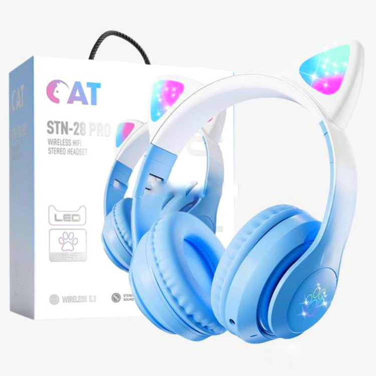 هدفون بلوتوثی مدل STN-28 Pro طرح Cat Ear 2023