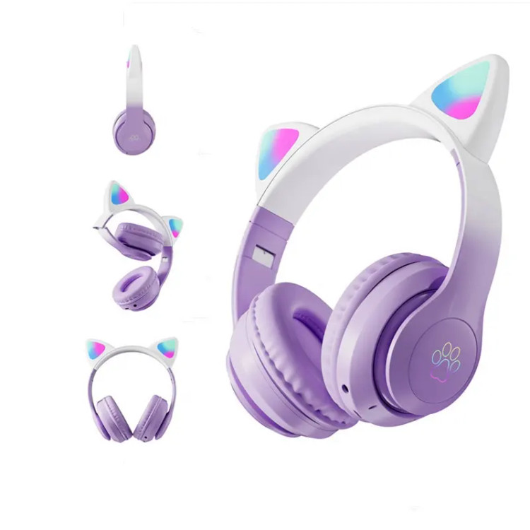 هدفون بلوتوثی مدل STN-28 Pro طرح Cat Ear 2023
