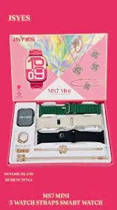 ساعت هوشمند مدل JSYES MS7 MINI به همراه ست بدلیجات و 3 عدد بند