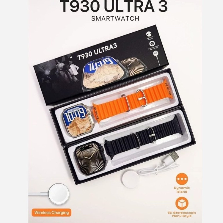 ساعت هوشمند مدل T930 ULTRA 3 به همراه 1 عدد بند سلیکونی