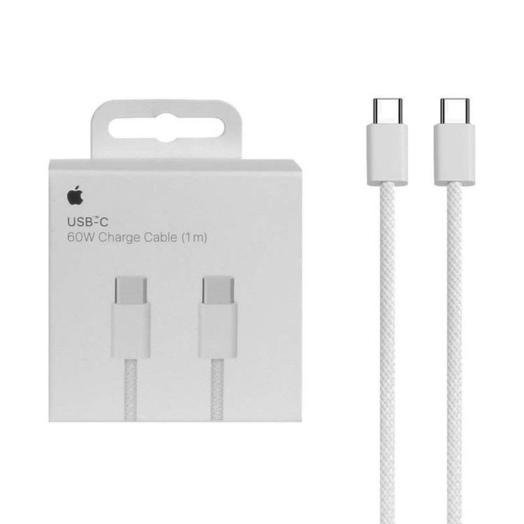 کابل USB-C اورجینال اپل مدل A2795 60W طول 1 متر