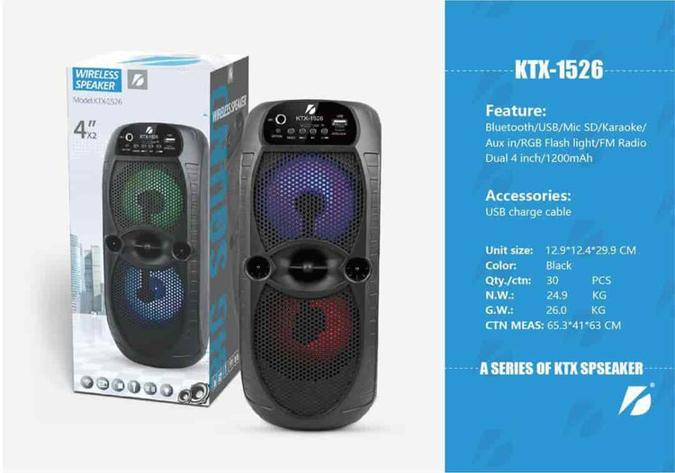 اسپیکر بلوتوثی قابل حمل کی تی ایکس مدل KTX-1526