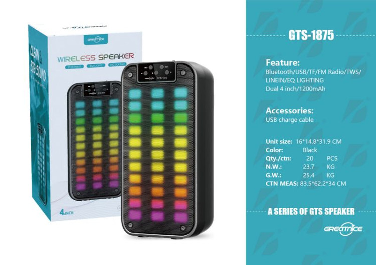 اسپیکر بلوتوثی گریت نایس مدل GTS-1875