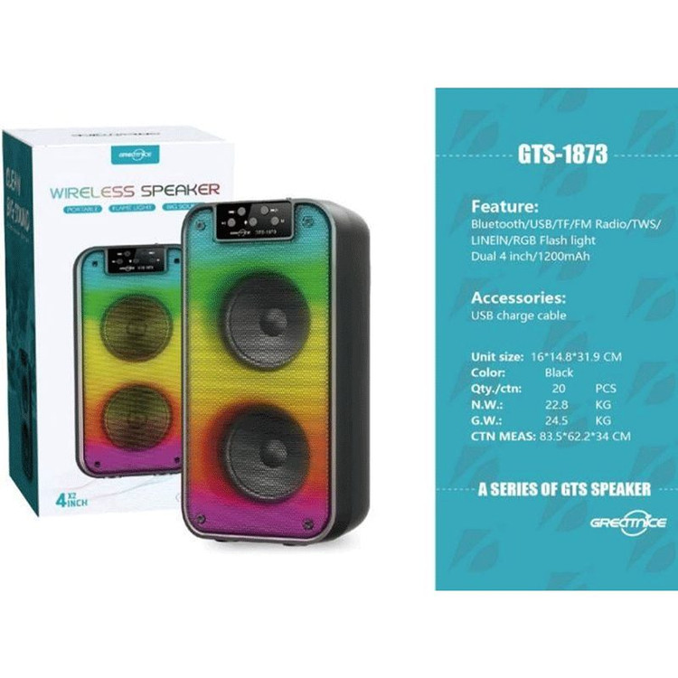 اسپیکر بلوتوثی قابل حمل مدل GTS-1873